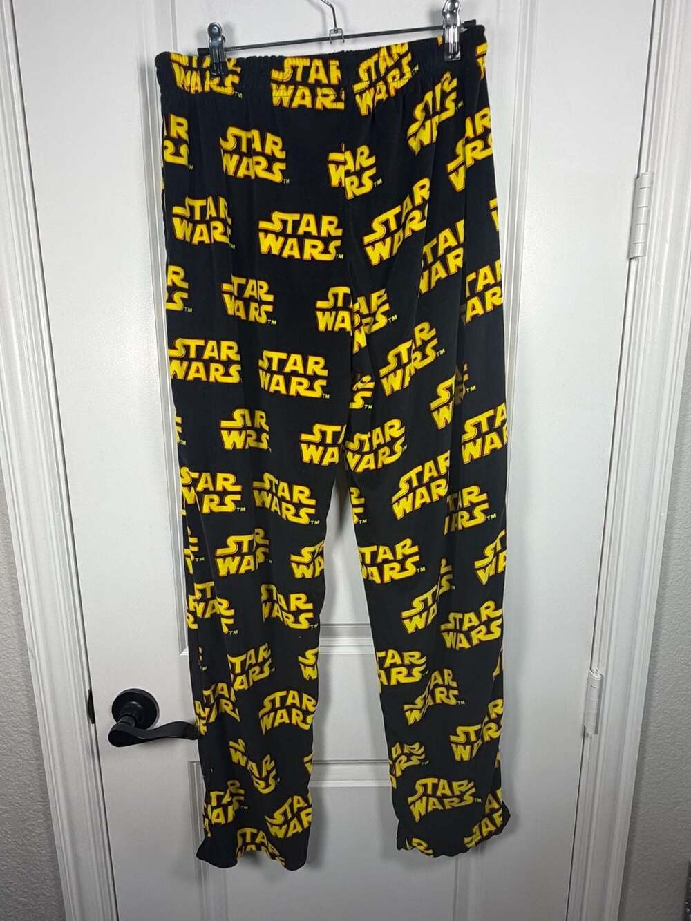Star Wars Logo Print Men's Fleece Pajama Lounge Pants - Picture 5 of 5